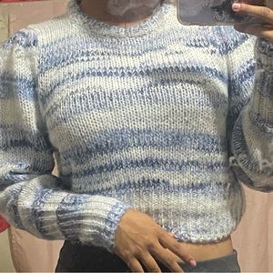 Blue Striped Knit top